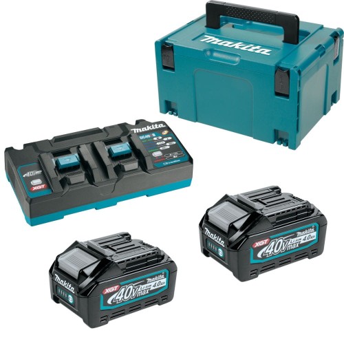 MAKITA 191U00-8 - Zestaw zasilający 40V - 2x akumulator 4.0 Ah +  ładowarka dwuportowa DC40RB