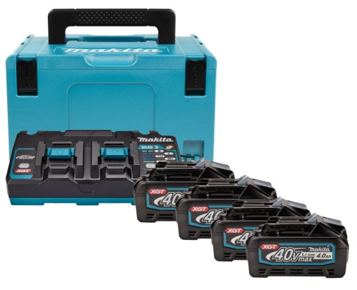 MAKITA 191U28-6 - Zestaw zasilający 40V - 2x akumulator 4.0 Ah + ładowarka dwuportowa DC40RB