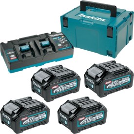 MAKITA 191U28-6 - Zestaw zasilający 40V - 2x akumulator 4.0 Ah + ładowarka dwuportowa DC40RB