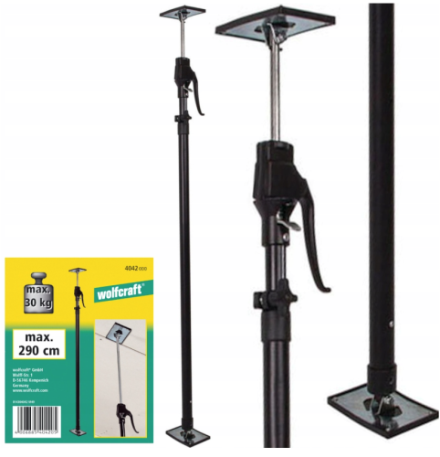 Wolfcraft WF4042000 - Teleskopowa podpórka sufitowa - max 290 cm/max 30 kg