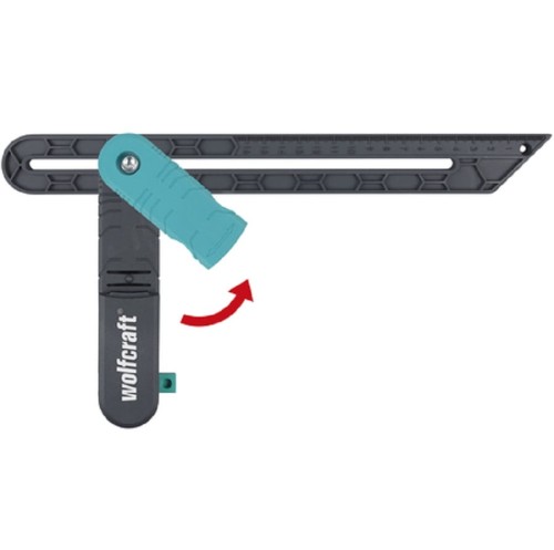 Wolfcraft WF6958000 - Kątownik Laminat z funkcją wyznaczania linii równoległych