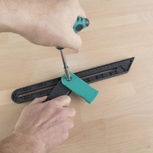 Wolfcraft WF6958000 - Kątownik Laminat z funkcją wyznaczania linii równoległych