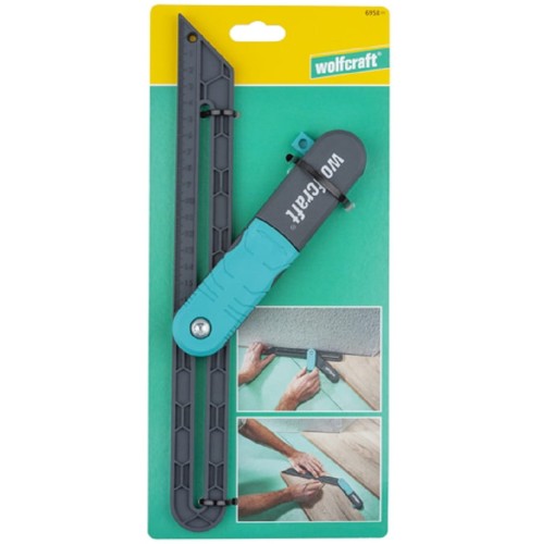 Wolfcraft WF6958000 - Kątownik Laminat z funkcją wyznaczania linii równoległych