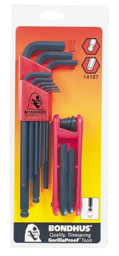 BONDHUS BO14187 - Zestaw kluczy imbusów 10999+12587