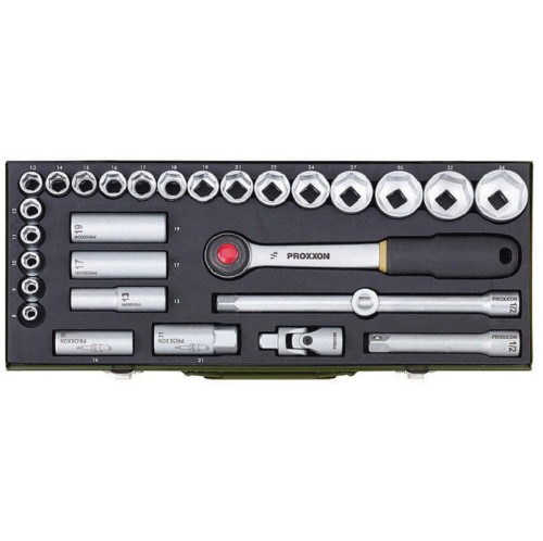 Proxxon PR23000 - Zestaw kluczy nasadowych 1/2'' - 29 elementów