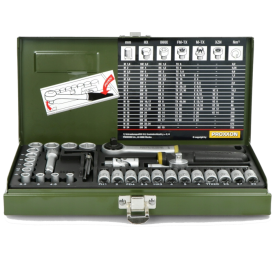 Proxxon PR23080 - Zestaw dla mechaników z grzechotką 1/4'' - 36 elementów