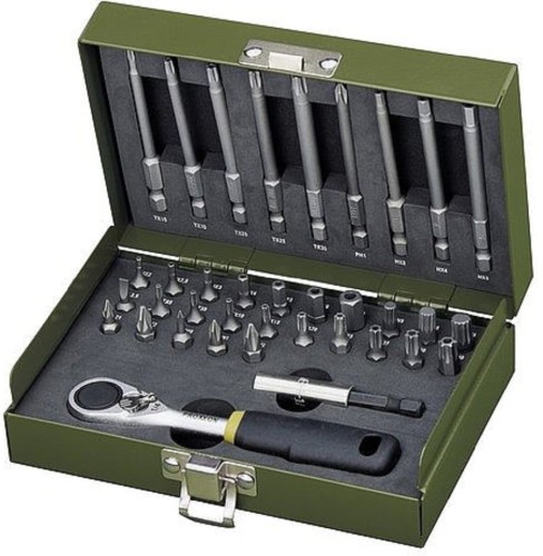 Proxxon PR23109 - Zestaw bitów z grzechotką - 36 elementów 1/4"