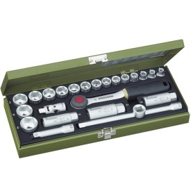 Proxxon PR23110 - Zestaw nasadek z grzechotką 3/8''- 24 elementy