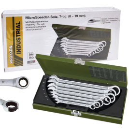 Proxxon PR23275 - Zestaw kluczy płasko-oczkowych MicroSpeeder - 7 elementów