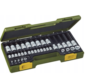 Proxxon PR23290 - Zestaw specjalny do śrub imbusowych i gwiazdkowych 1/2'' i 1/4'' - 42 elementy