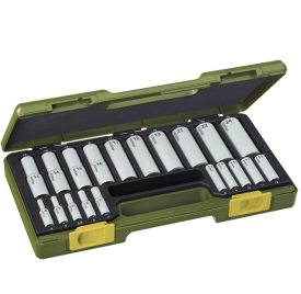 Proxxon PR23292 - Zestaw specjalny nasadek głębokich 1/2'' i 1/4'' - 20 elementów