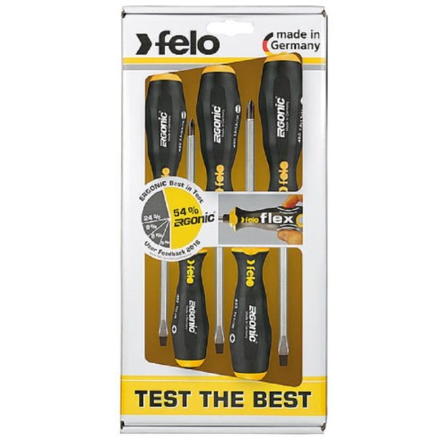 FELO FL45095248 - Zestaw 5 wkrętaków Ergonic do pobijania