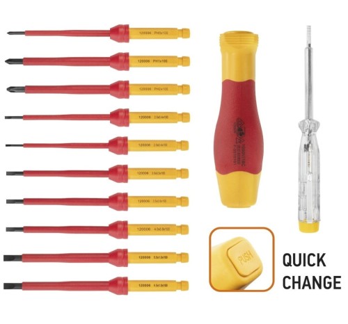 Neo Tools 01-308 - KOŃCÓWKI WKRĘTAKOWE Z UCHWYTEM 1000V - 12 elementów