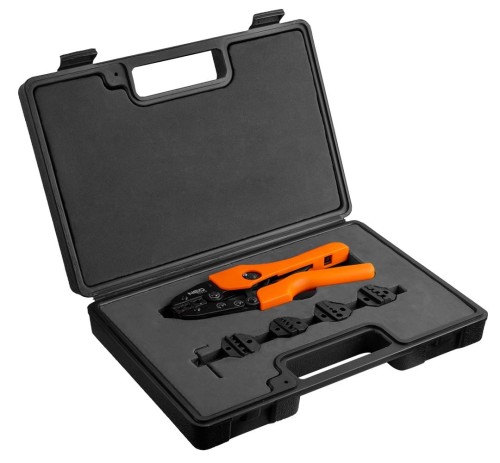 Neo Tools 01-537 - SZCZYPCE DO ZACISKANIA KOŃCÓWEK + 5 SZCZĘK