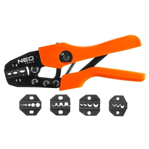 Neo Tools 01-537 - SZCZYPCE DO ZACISKANIA KOŃCÓWEK + 5 SZCZĘK