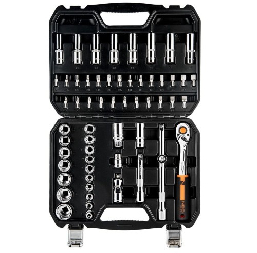 Neo Tools 10-042  - Zestaw kluczy nasadowych CRV 1/2'' - 58 elementów