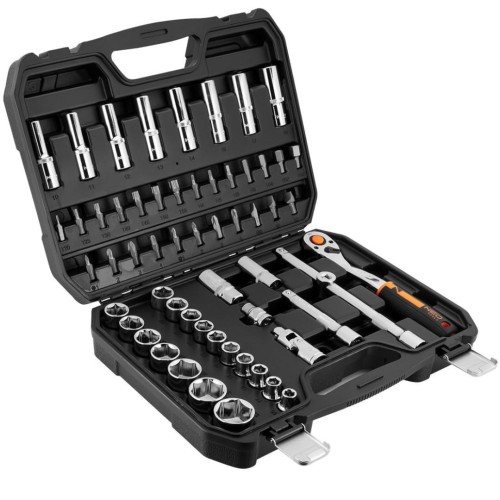 Neo Tools 10-042  - Zestaw kluczy nasadowych CRV 1/2'' - 58 elementów