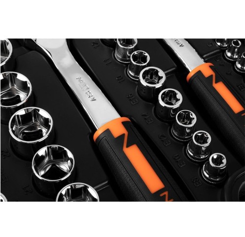 Neo Tools 10-076 - Zestaw kluczy nasadowych CRV 1/2''.3/8''. 1/4'' - 219 elementów