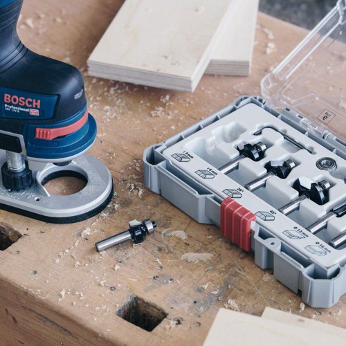 Bosch 2607017471 - Zestaw frezów z trzpieniem 6 mm - 15 elementów