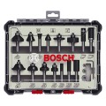 Bosch 2607017472 - Zestaw frezów z trzpieniem 8 mm - 15 elementów