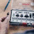 Bosch 2607017472 - Zestaw frezów z trzpieniem 8 mm - 15 elementów