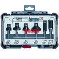 Bosch 2607017469 - Zestaw frezów do krawędzi z trzpieniem 8 mm - 6 elementów
