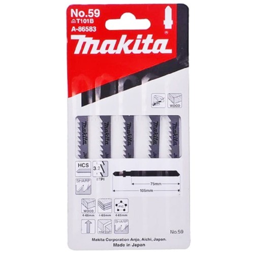 Makita A-86583 - Brzeszczot do drewna/plastiku 75 x 105 mm - 5 szt