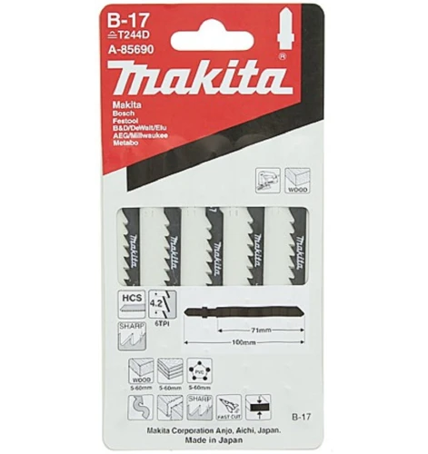 Makita A-85690 - Brzeszczot do drewna/ plastiku 105 x 70 mm - 5 szt