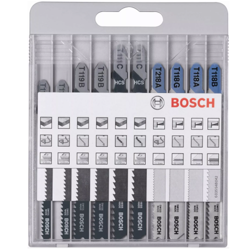 Bosch 2607010630 - Brzeszczoty do drewna/ metalu typ T - 10 szt