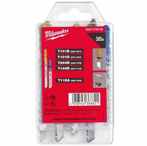 MILWAUKEE 4932479088 - Brzeszczoty do drewna/metalu typ T - 35 szt.