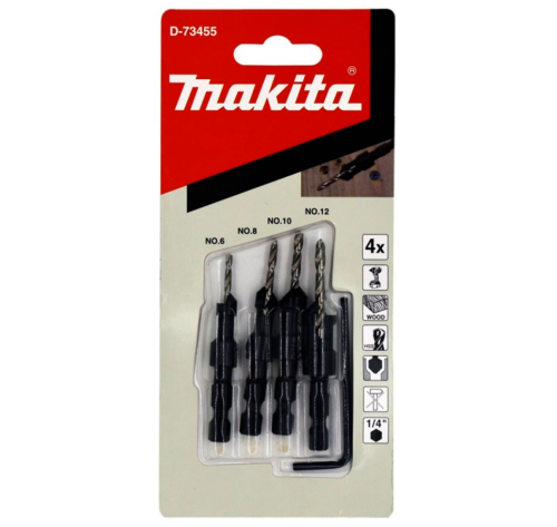 Makita D-73455 - Zestaw wierteł do drewna HEX - 4 szt
