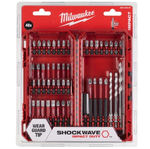 Milwaukee 4932492005 - Zestaw bitów udarowych SHOCKWAVE IMPACT DUTY + 3 wiertła - 48 elementów