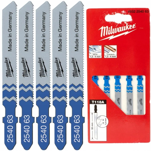 Milwaukee 4932254063 - Brzeszczoty do metalu T118A 55 mm - 5 szt