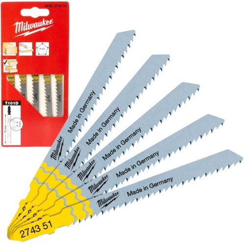 Milwaukee 4932274351 - Brzeszczoty T101D drewno 75mm 5szt