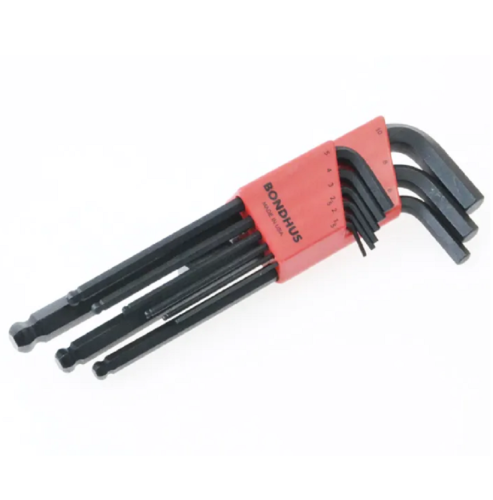 BONDHUS BO10999 - Zestaw kluczy imbusowych HEX z kulką 1.5-10 mm - 9 szt.