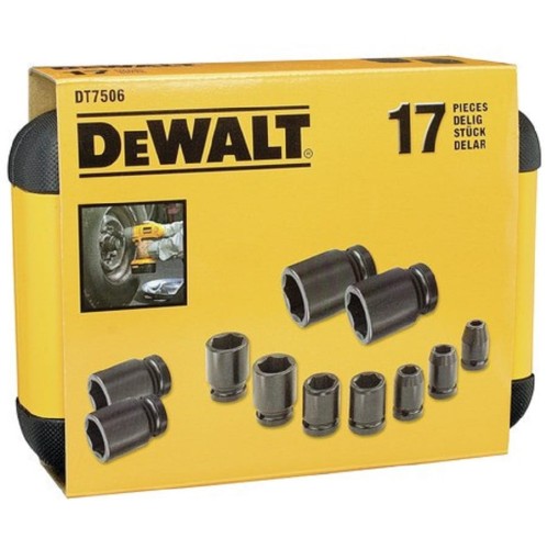 DeWalt DT7506 - Zestaw nasadek udarowych 6-27 mm 1/2'' - 17 szt