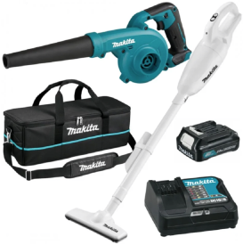 Makita CLX245SAX1 - Zestaw narzędzi akumulatorowych - odkurzacz CL180FD 12 V + dmuchawa UB100D 12 V