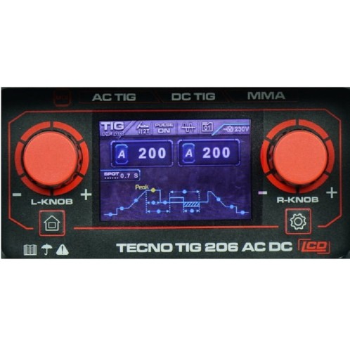 IDEAL TECNO TIG 206 AC/DC LCD - Spawarka inwertorowa TIG z pulsem