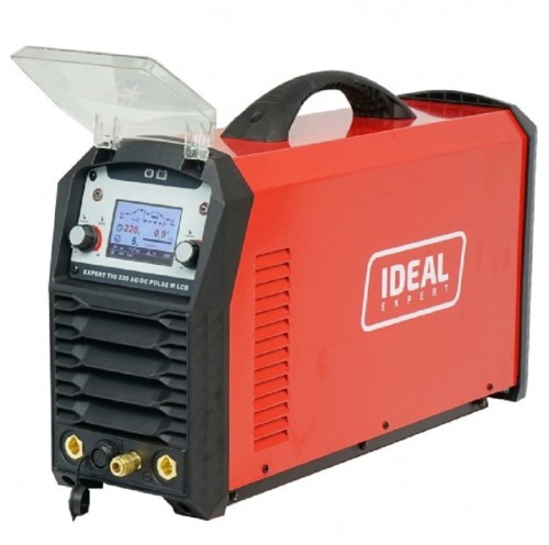 IDEAL EXPERT TIG 220 AC/DC PULSE W LCD - Spawarka inwertorowa TIG + chłodnica + wózek