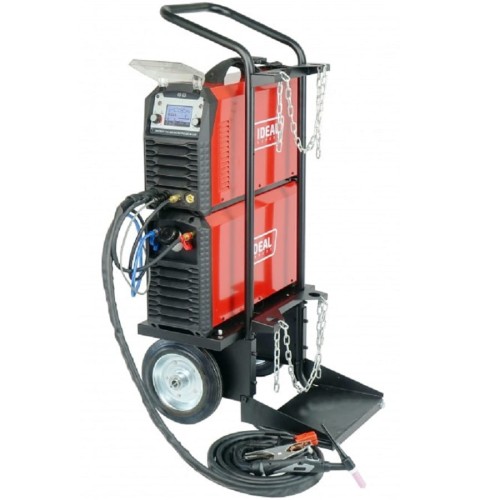 IDEAL EXPERT TIG 220 AC/DC PULSE W LCD - Spawarka inwertorowa TIG + chłodnica + wózek