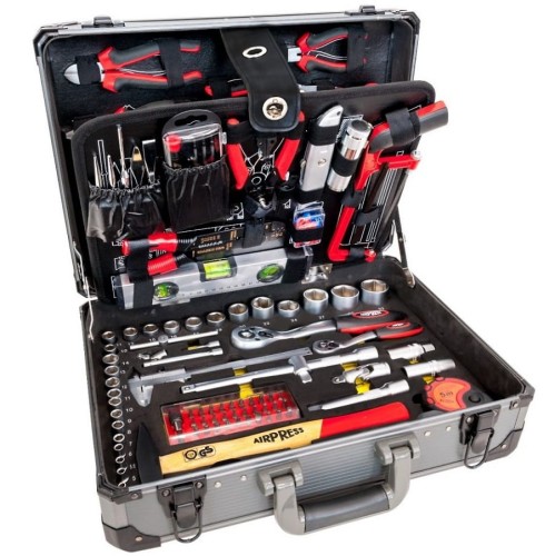 AirPress 75255 - Profesjonalny zestaw narzędzi w walizce -127 elementów