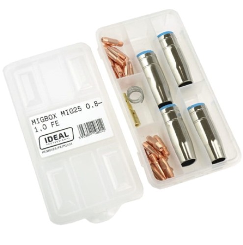 IDEAL MIGBOX25/FE/MIX01 - Zestaw części do uchwytu MIG25 0.8-1.0 do stali