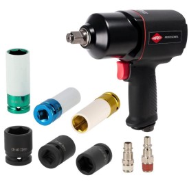 AirPress 45537 - Pneumatyczny klucz udarowy 1/2" z zestawem nasadek