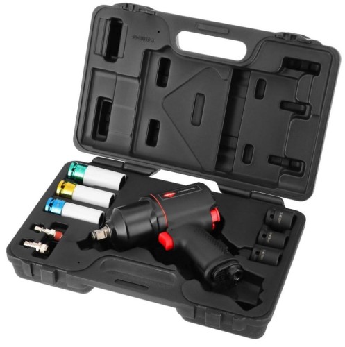 AirPress 45537 - Pneumatyczny klucz udarowy 1/2" z zestawem nasadek