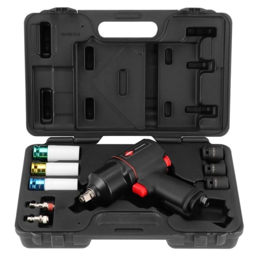 AirPress 45537 - Pneumatyczny klucz udarowy 1/2" z zestawem nasadek