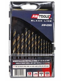 AW42001 - Zestaw wierteł do metalu HSS M2 13 szt. 1.5-6.5 MM