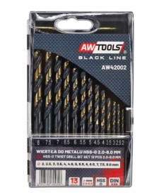 AW42002 - Zestaw wierteł do metalu HSS M2 13 szt. 2 - 8.0 MM