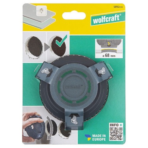 Wolfcraft WF5892000 - Pogłębiacz krawędzi otworów do płyt gipsowo-kartonowych 68 mm