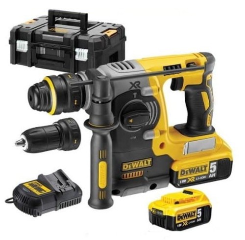 DEWALT DCH274P2T - Akumulatorowa Młotowiertarka 3-funkcyjna z dodatkowym uchwyt