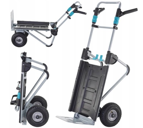 Wolfcraft TS 2500 - Składany wózek-taczka transportowy 2w1 / max 200 kg